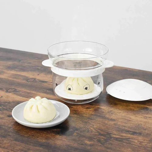 ぎゅっとおにぎりさん ガラスのレンジご飯釜 47545. レッド【プラザセレクト】_5