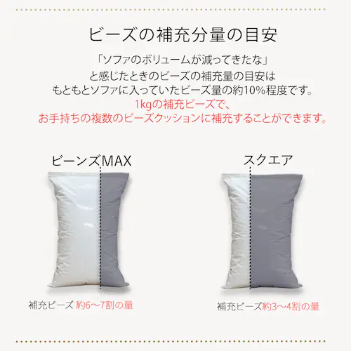 ビーンズMAX 補充用ビーズ 1000g ホワイト 【プラザセレクト】_4