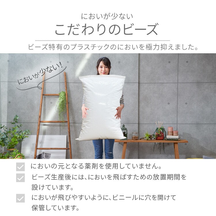 ビーンズMAX 補充用ビーズ 1000g ホワイト 7292934│アイリスオーヤマ