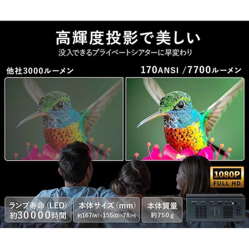 ダイニチ電子 コンパクトプロジェクター ブラック WPJ-S400 【プラザセレクト】_3