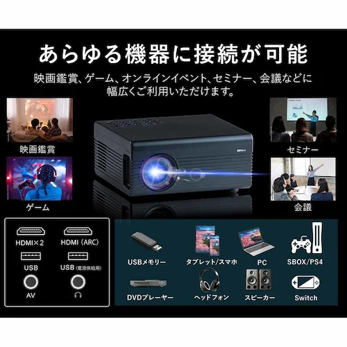 ダイニチ電子 コンパクトプロジェクター ブラック WPJ-S400 【プラザセレクト】_7