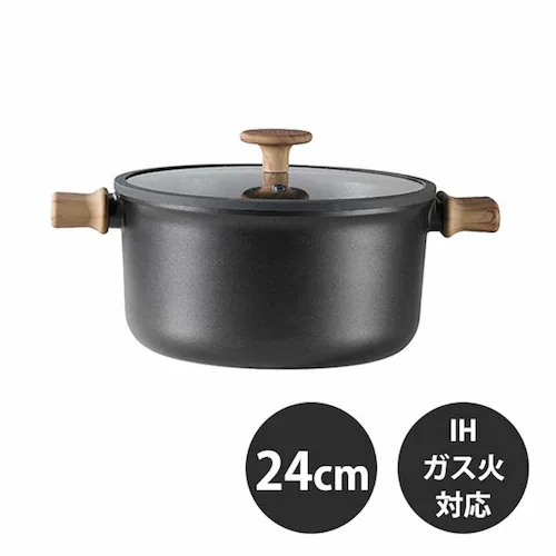 カローテ 片手鍋 ソースパン 18cm IH ガス火対応 ガラス蓋付 ブラック NM-5107 NM-5107 片手鍋ソースパン18cm【プラザセレクト】_8