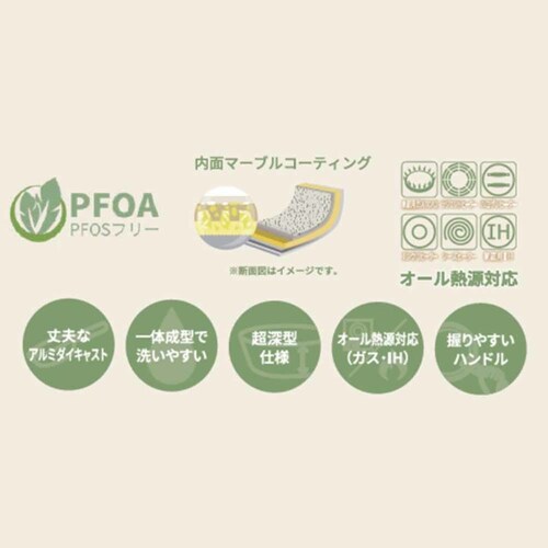 �J���[�e �t���C�p�� �[�^ 22cm �f�B�[�v�p�� �}���` IH �K�X�ΑΉ� �A�C�{���[ NM-5051 COSY-ICE NM-5051 22cm�y�v���U�Z���N�g�z_3