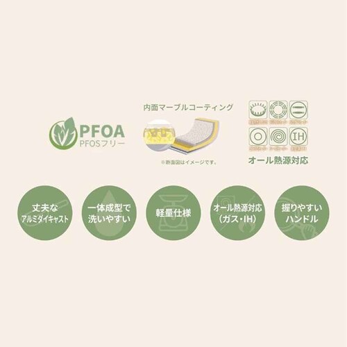 �J���[�e �t���C�p�� �[�^ 20cm �f�B�[�v�p�� IH �K�X�ΑΉ� �A�C�{���[ NM-5001 COSY-ICE �x�X�g�R NM-5001 �[�^�f�B�[�v�p��20cm_6