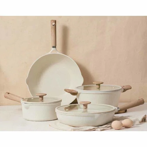 カローテ フライパン 深型 26cm ディープパン IH ガス火対応 アイボリー NM-5003 COSY-ICE ベストコ NM-5003 深型ディープパン20cm【プラザセレクト】_5