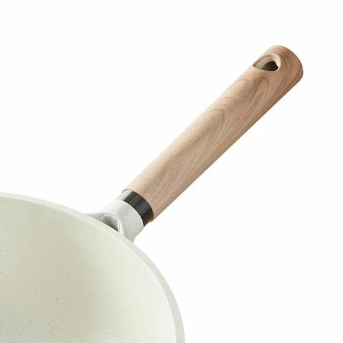 カローテ フライパン 深型 26cm ディープパン IH ガス火対応 アイボリー NM-5003 COSY-ICE ベストコ NM-5003 深型ディープパン20cm【プラザセレクト】_20