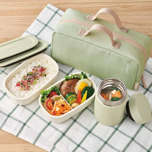 真空断熱 スープランチセット グレーネイビー JEH-800 GNV グレーネイビー【プラザセレクト】_10