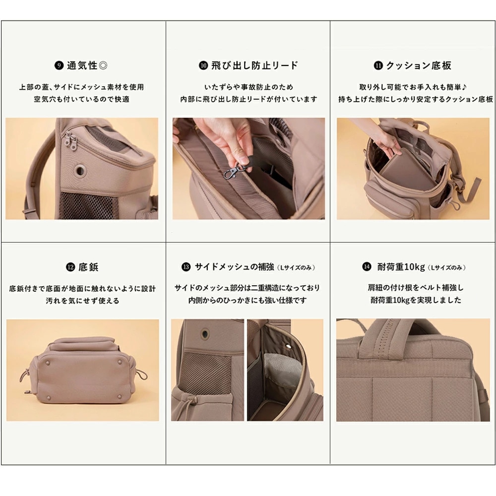 CITYDOG ペットリュック ネオプレーンパックキャリー-S- ブラック
