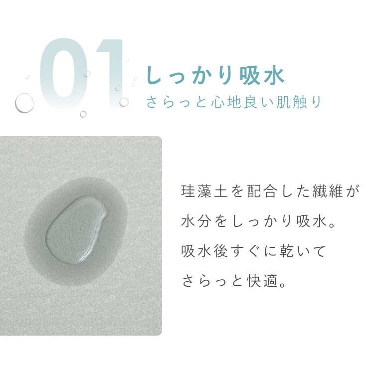 しっかり吸水！ ソフト珪藻土マット バスマット 水切りマット 50x70cm