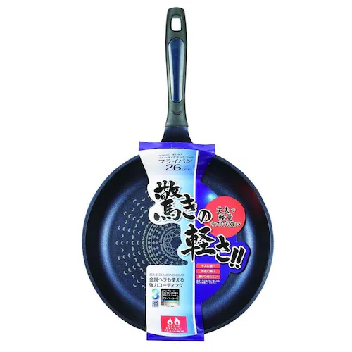 パール金属 フライパン 20cm ガス火専用 軽量 ダイヤモンドコート 驚きの軽さ ブルー HB-2016 【プラザセレクト】_3