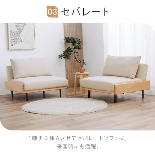 リクライニングソファベッド B2524 ホワイト【プラザセレクト】_8