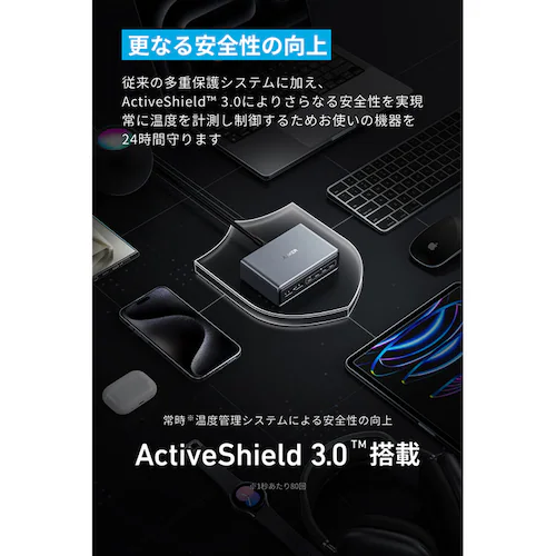 Anker �A���J�[ Prime Charger�i200W�C 6 �|�[�g�C GaN�j �u���b�N A2683N41 _5