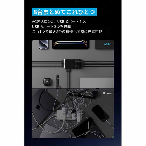 Anker �A���J�[ Prime Charging Station(240W�C8-in-1�j �u���b�N A91B2NF1 _3