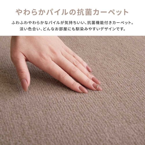 柔らかパイルの抗菌カーペット シエロ 江戸間4.5畳 600094545 ブラウン【時間指定不可】【代引き不可】_4