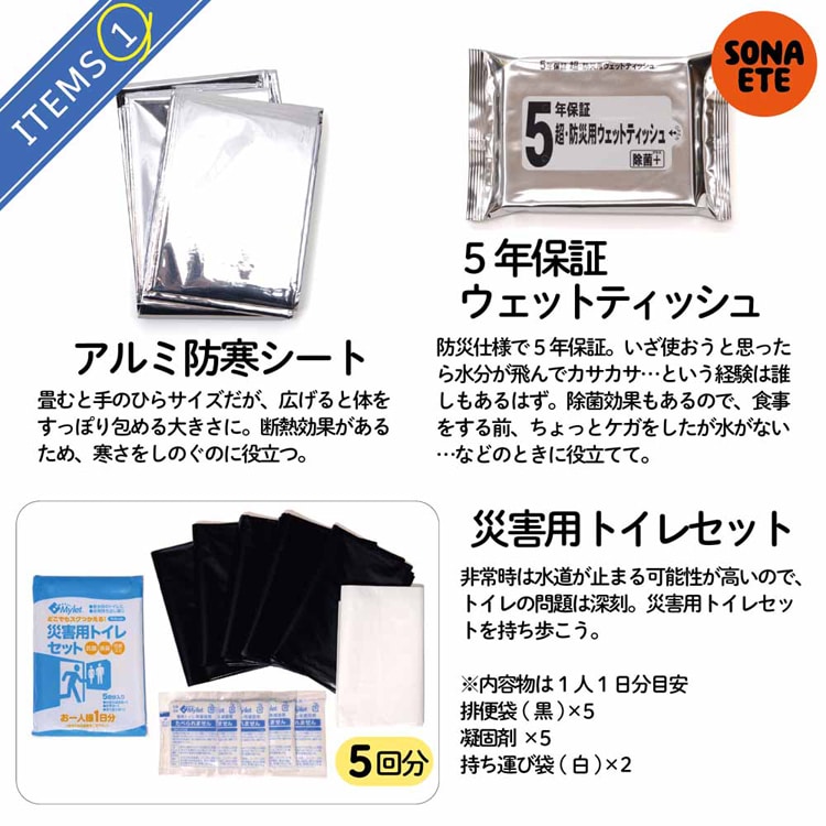 杉田エース 【防災グッズ・セット】Emergency Pouch 防災ポーチ 652798