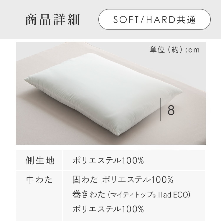 布団屋が作った枕 ホワイト HARDタイプ 7299517 │アイリスオーヤマ