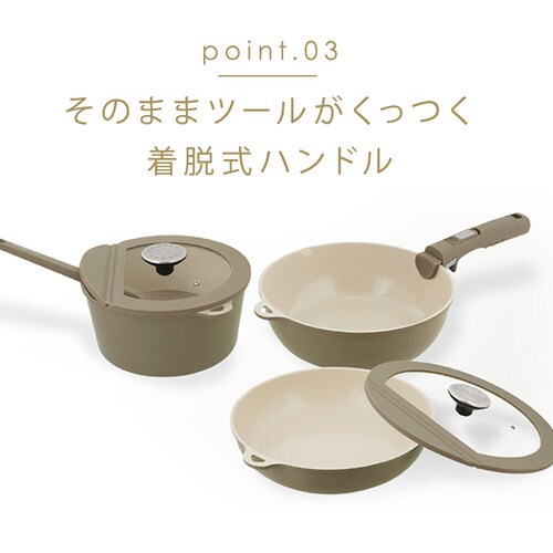 LIV PLUS �t���C�p�� 24cm IH �K�X�ΑΉ� �Z���~�b�N SONOMA �\�m�} �O���[�W�� LV-0361 _4