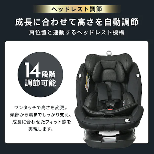 �`���C���h�V�[�g �W���j�A�V�[�g ISOFIX ��]�� 360�x��] �z���t�� �V��������11�� R129�K�����f�� ���t���ȒP 1090311116 �u���b�N_8