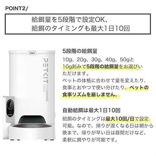 PETKIT カメラ付自動給餌機 P571 _15