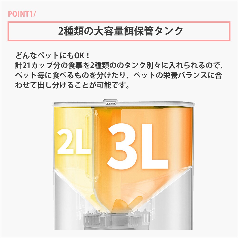 PETKIT カメラ付自動給餌機2タンク P591 7305294│アイリスオーヤマ