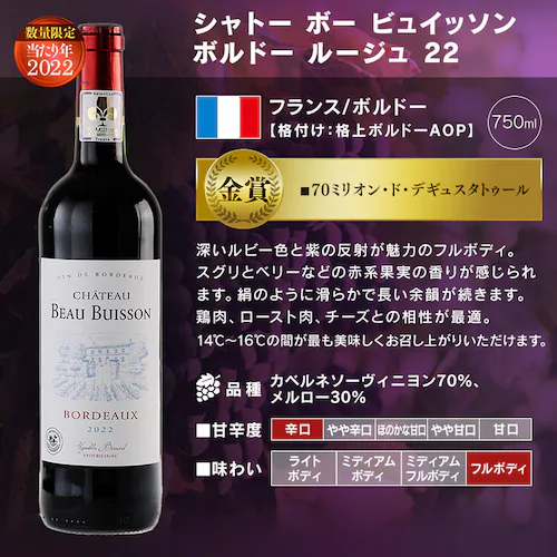 フランス・ボルドー赤ワイン 金賞 12本セット _10