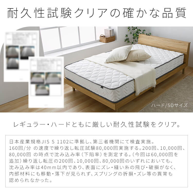 超高密度ポケットコイルマットレスREGULAR S PC1104(R) 7337655