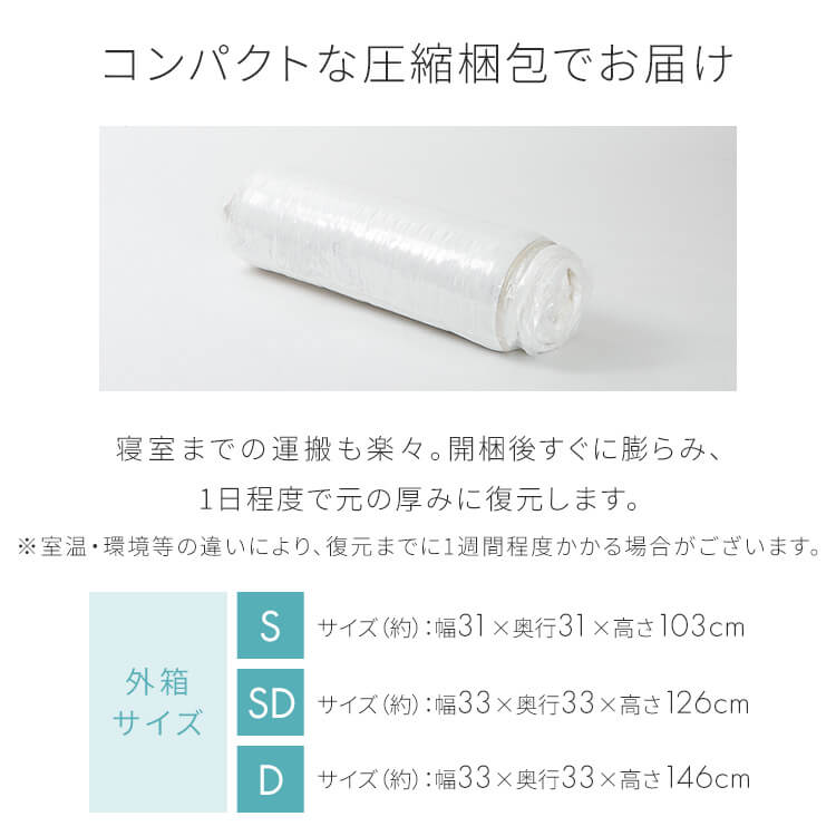 超高密度ポケットコイルマットレスREGULAR D PC1104(R) 7337657