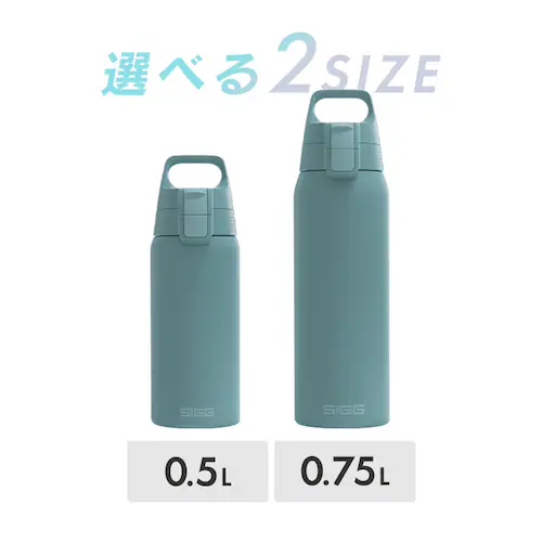 水筒 750ml 直飲み 保温 保冷 真空断熱 二重構造 0.75L シールドサーモワン SIGG シグ ピスタチオグリーン_1