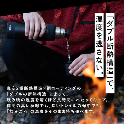 水筒 500ml 保温 保冷 真空二重構造 ブラッシュド_2