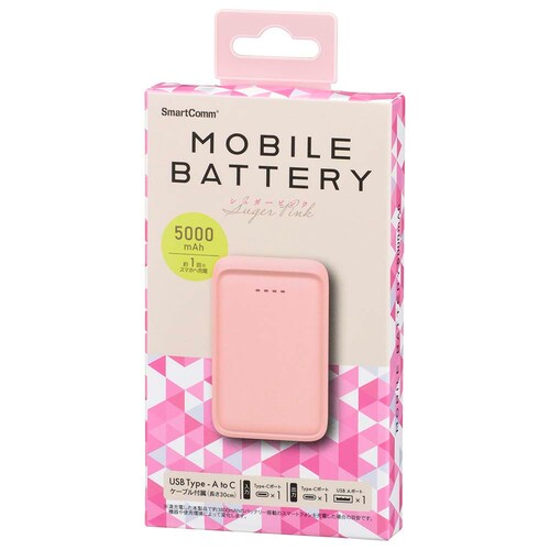 �I�[���d�@ ���o�C���o�b�e���[ 5000mAh SMP-MB50-PK �s���N�y�v���U�Z���N�g�z_3