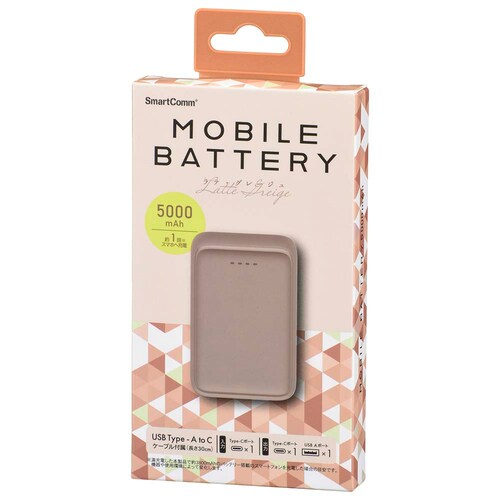 �I�[���d�@ ���o�C���o�b�e���[ 5000mAh SMP-MB50-PK �s���N�y�v���U�Z���N�g�z_6