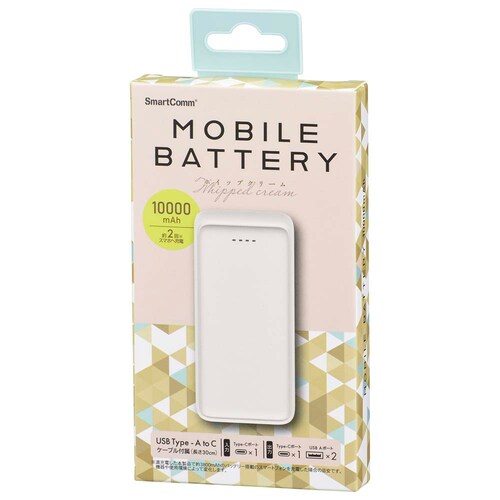 �I�[���d�@ ���o�C���o�b�e���[ 10000mAh SMP-MB100-W ���y�v���U�Z���N�g�z_10