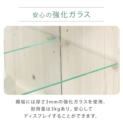 不二貿易 コレクションシェルフ クレール ハイタイプ 52300 ホワイトウォッシュ【時間指定不可】【代引き不可】_4