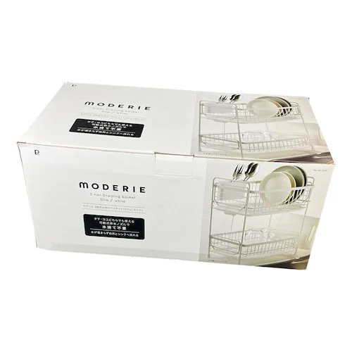 パール金属 2段水切りラック スリム HC-509 ホワイト【プラザセレクト】_3