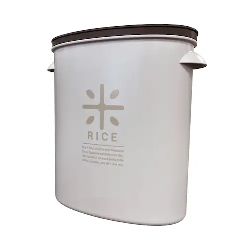 リバティーコーポレーション 米びつ 5kg用 LD-287 ホワイト/ワームグレー【プラザセレクト】_8