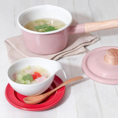 富士ホーロー ホーローミルクパン 14cm アッシュピンク CTP-14M.AP 【プラザセレクト】_2