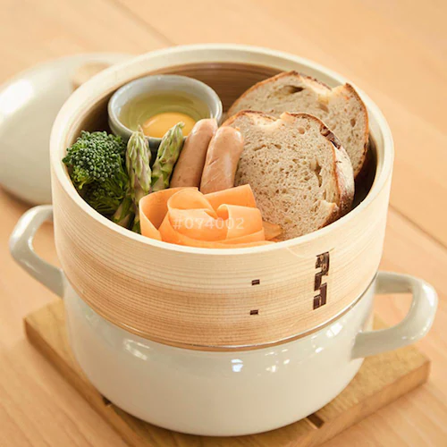 富士ホーロー ホーロー鍋 18cm せいろ付き SER-18W.W ホワイト【プラザセレクト】_10