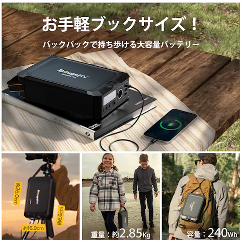 BougeRV ポータブル電源 JuiceGoPro 240Wh SYZ-240J _3