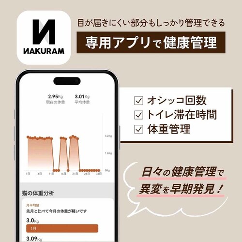 NAKURAM ナクラム 全自動猫トイレ CT-703 【プラザセレクト】_7