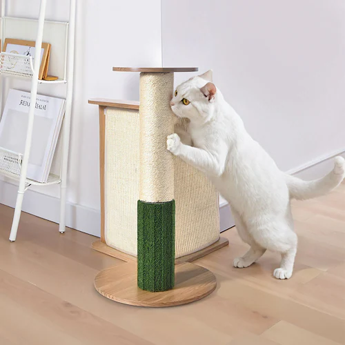 コーナ専用テーブル付き爪とぎタワー YS135147 KIRA_2