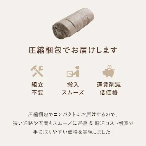 圧縮フロアソファ 2WAYソファ ルメール 270621810 グレー【時間指定不可】【代引き不可】_11