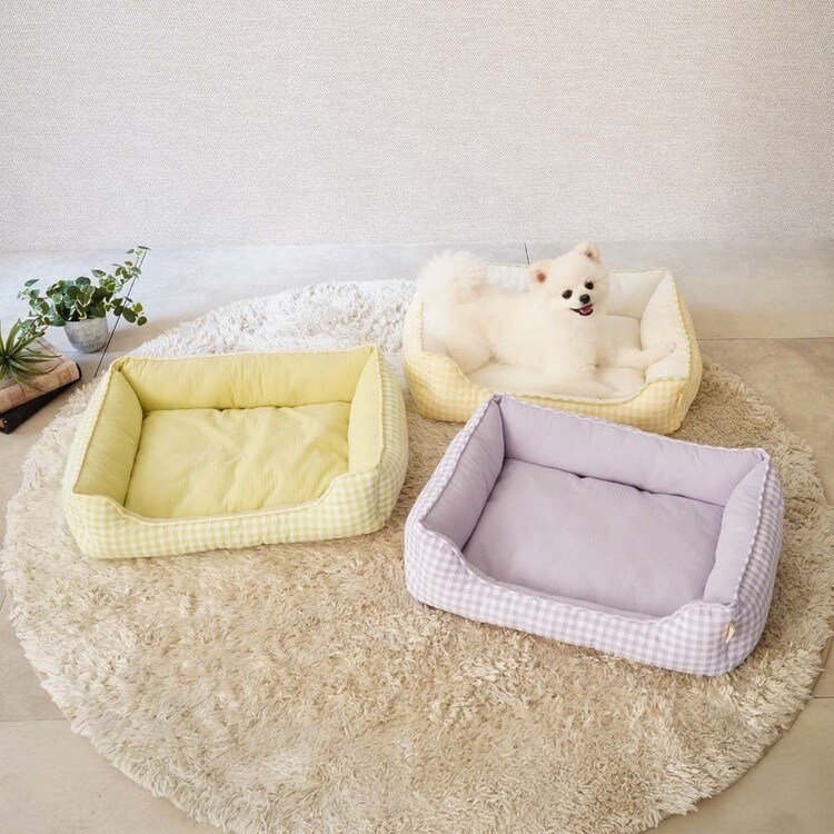 adorable pet'sサマーギンガムスクエアベッドM SB-226MGR グリーン