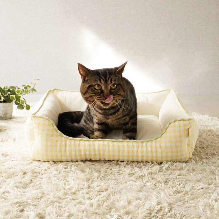 adorable pet'sサマーギンガムスクエアベッドM SB-226MGR グリーン