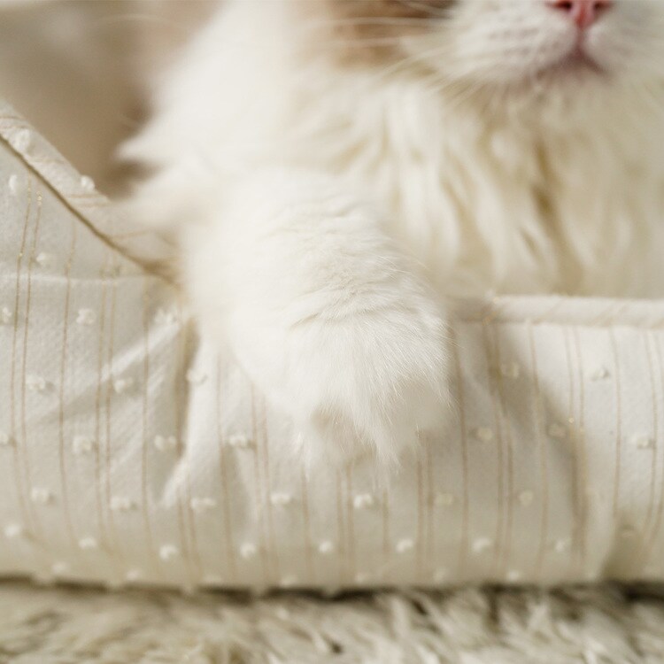 adorable pet'sロイヤルストライプスクエアベッドM SB-227MIV