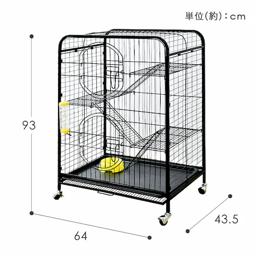 吸水器 ボウル付き 小動物用 猫用 ワイヤーケージ _7