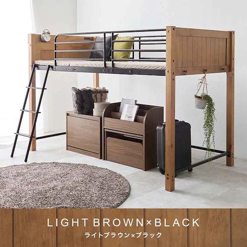 ロフトベッド MB-5157 ナチュラル/ホワイト【時間指定不可】【代引き不可】_8