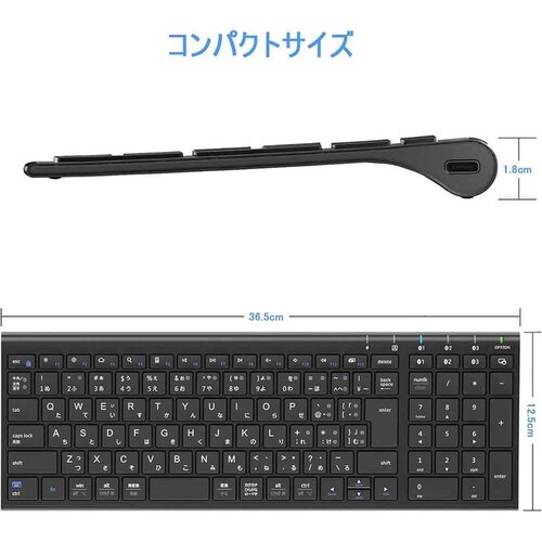 iClever Bluetooth�L�[�{�[�h BK22 �iType-C�j �u���b�N_2