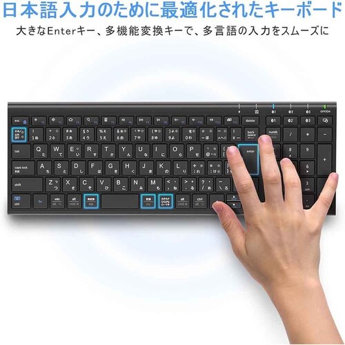 iClever Bluetooth�L�[�{�[�h BK22 �iType-C�j �u���b�N_8