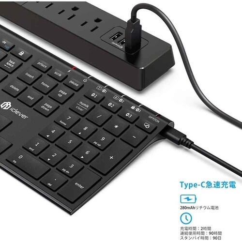 iClever Bluetooth�L�[�{�[�h BK23 �V���o�[_6