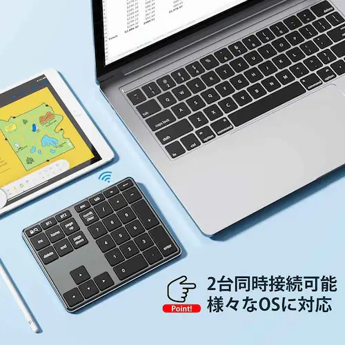 iClever �e���L�[ KP10 �u���b�N�i�l�p�L�[�j_5